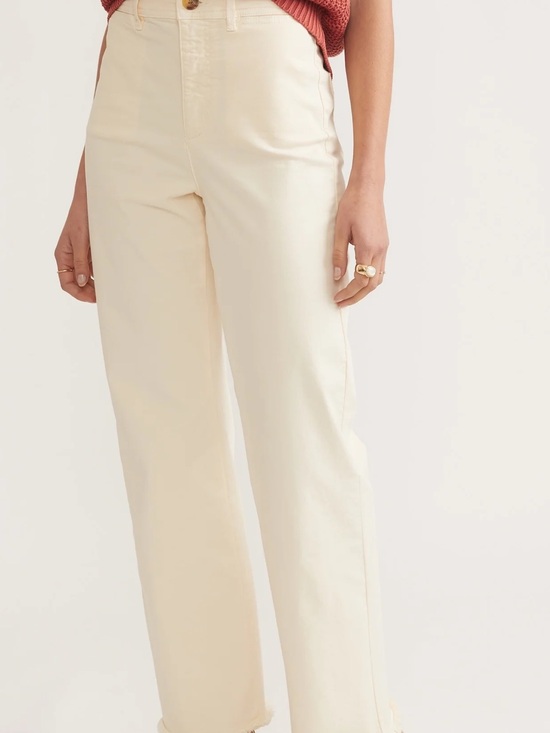 Marine Layer Denim - Marine Layer Bridget High-Rise Wide Leg Cream Pants